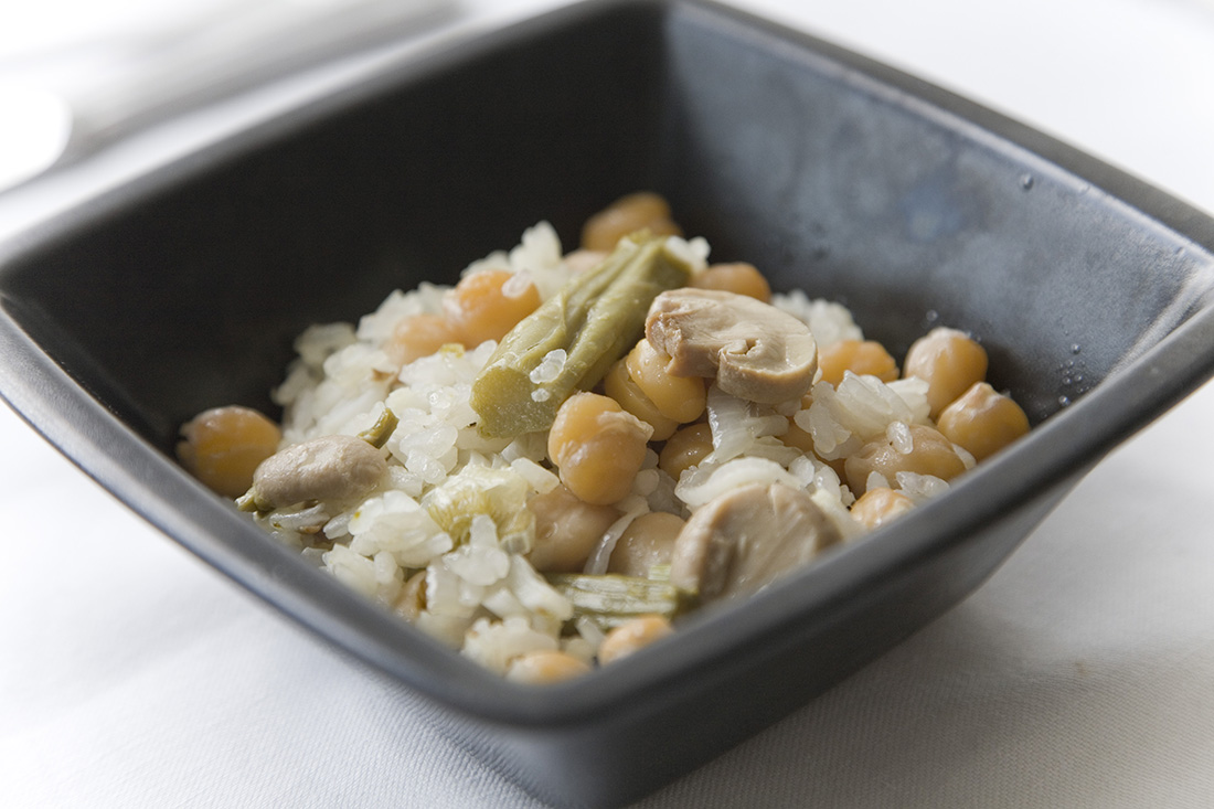 ENSALADA GARBANZOS ARROZ ESPARRAGOS TRIGUEROS