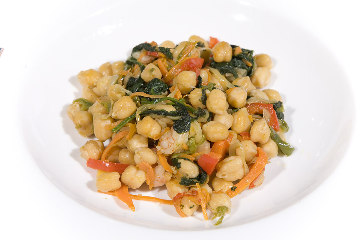 GARBANZOS SALTEADOS CON VERDURAS