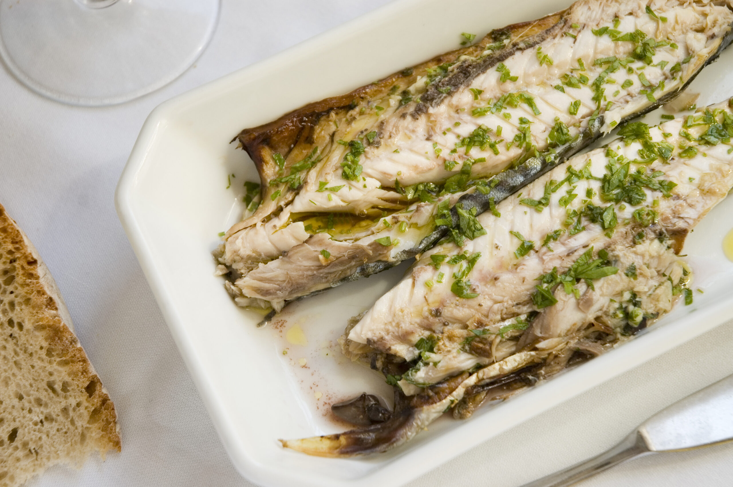 caballa con aceite y vinagre