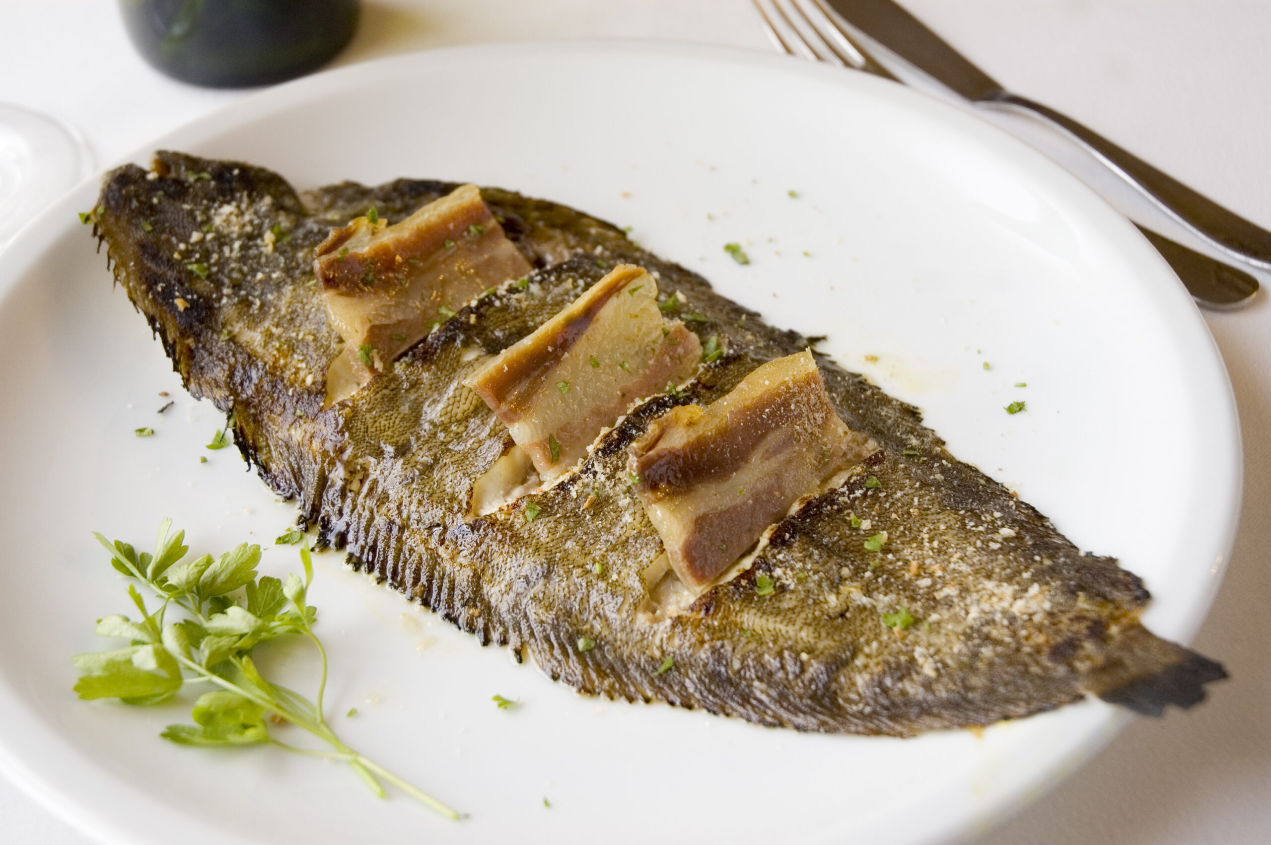 lenguado al horno con jamon