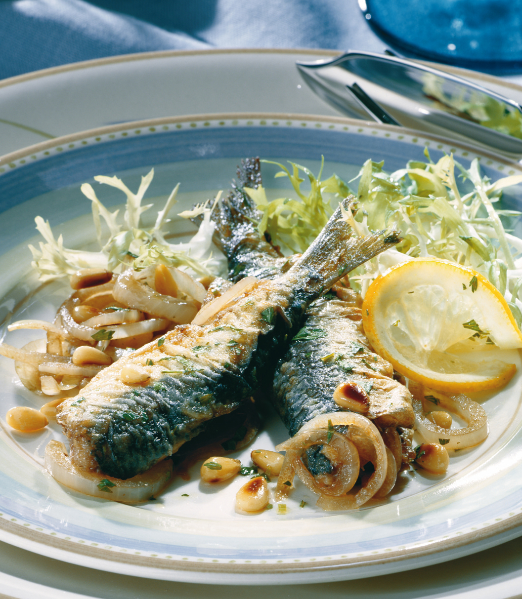 trucha con salsa de almendras